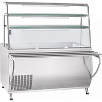 Холодильная витрина-прилавок ABAT ПВВ(Н)-70Т-01-НШ металл (ПРЕМЬЕР)