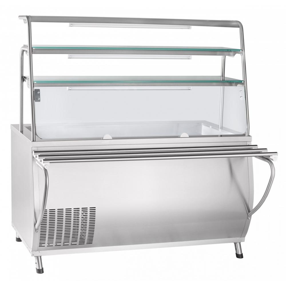 Холодильная витрина-прилавок ABAT ПВВ(Н)-70Т-01-НШ под дерево (ПРЕМЬЕР)