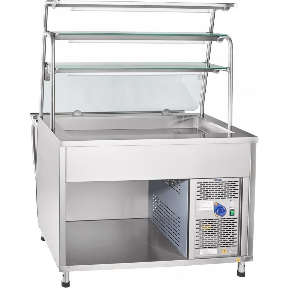 Холодильная витрина-прилавок ABAT ПВВ(Н)-70Т-НШ металл (ПРЕМЬЕР)