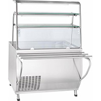 Холодильная витрина-прилавок ABAT ПВВ(Н)-70Т-НШ металл (ПРЕМЬЕР)