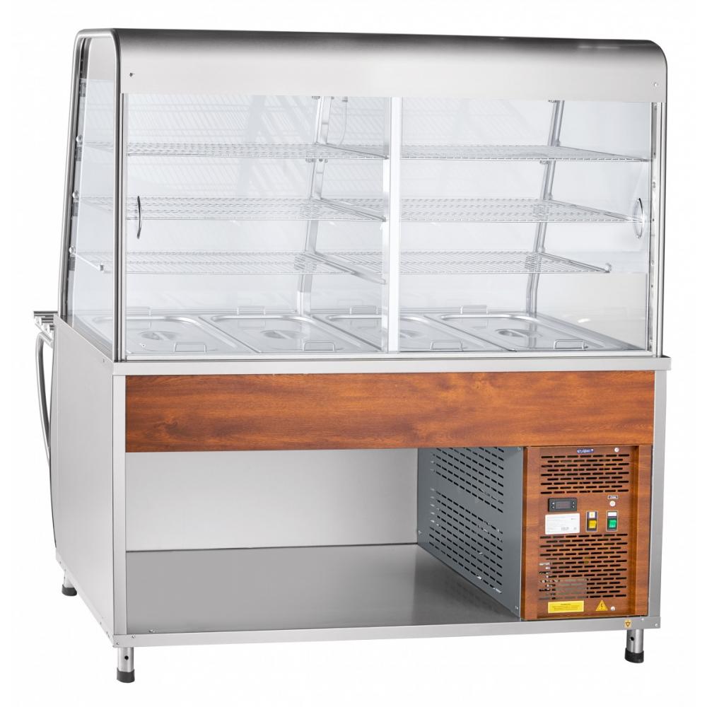 Холодильная витрина-прилавок ABAT ПВВ(Н)-70Т-С-01-НШ под дерево (ПРЕМЬЕР)