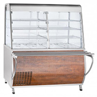 Холодильная витрина-прилавок ABAT ПВВ(Н)-70Т-С-01-НШ под дерево (ПРЕМЬЕР)