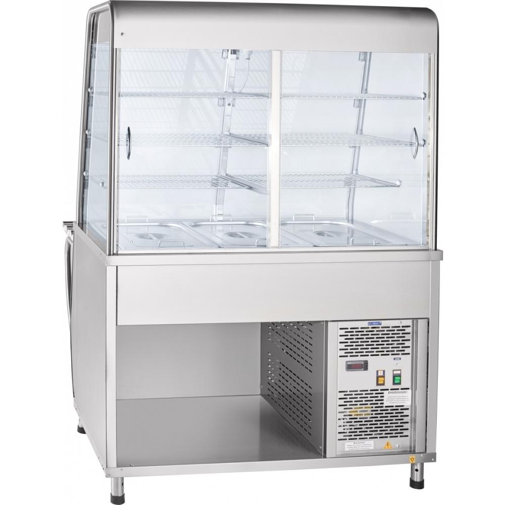 Холодильная витрина-прилавок ABAT ПВВ(Н)-70Т-С-НШ металл (ПРЕМЬЕР)