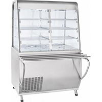 Холодильная витрина-прилавок ABAT ПВВ(Н)-70Т-С-НШ металл (ПРЕМЬЕР)
