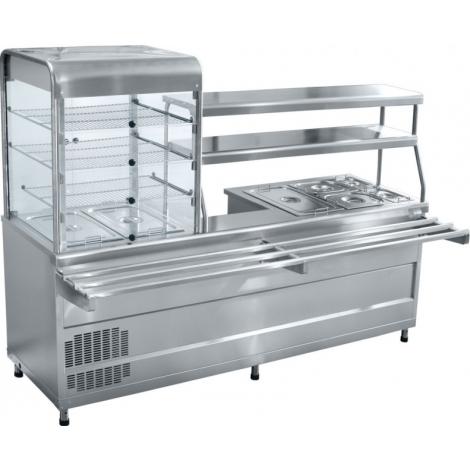 Холодильный мармитный прилавок-витрина ABAT ПВХМ-70КМУ ― Официальный сайт Российских производителей промышленного оборудования