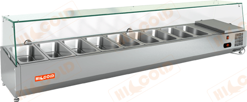 Настольная холодильная витрина для ингредиентов  HICOLD  VRX 2000 1/3