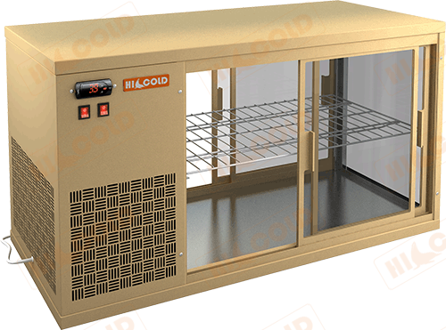 Настольная холодильная витрина сквозная  HICOLD  VRL T 1100 L Beige