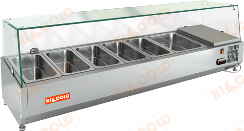 Настольная охлаждаемая витрина для ингредиентов  HICOLD  VRTG 1485 1/3