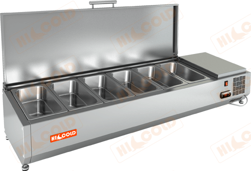 Настольная охлаждаемая витрина для ингредиентов  HICOLD  VRTU 1390 1/3