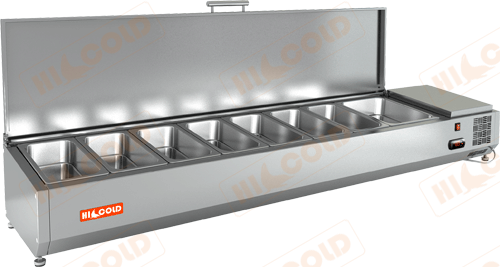 Настольная охлаждаемая витрина для ингредиентов  HICOLD  VRTU 1835 1/3