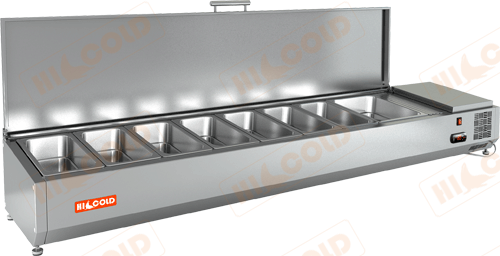 Настольная охлаждаемая витрина для ингредиентов  HICOLD  VRTU 1915 1/3