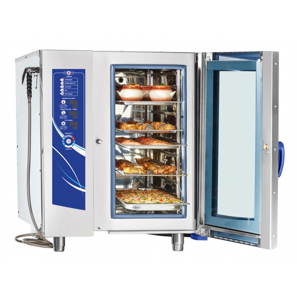 Пароконвектомат ABAT ПКА 10-1/1ВМ2 (лицо нерж.) инжекционный