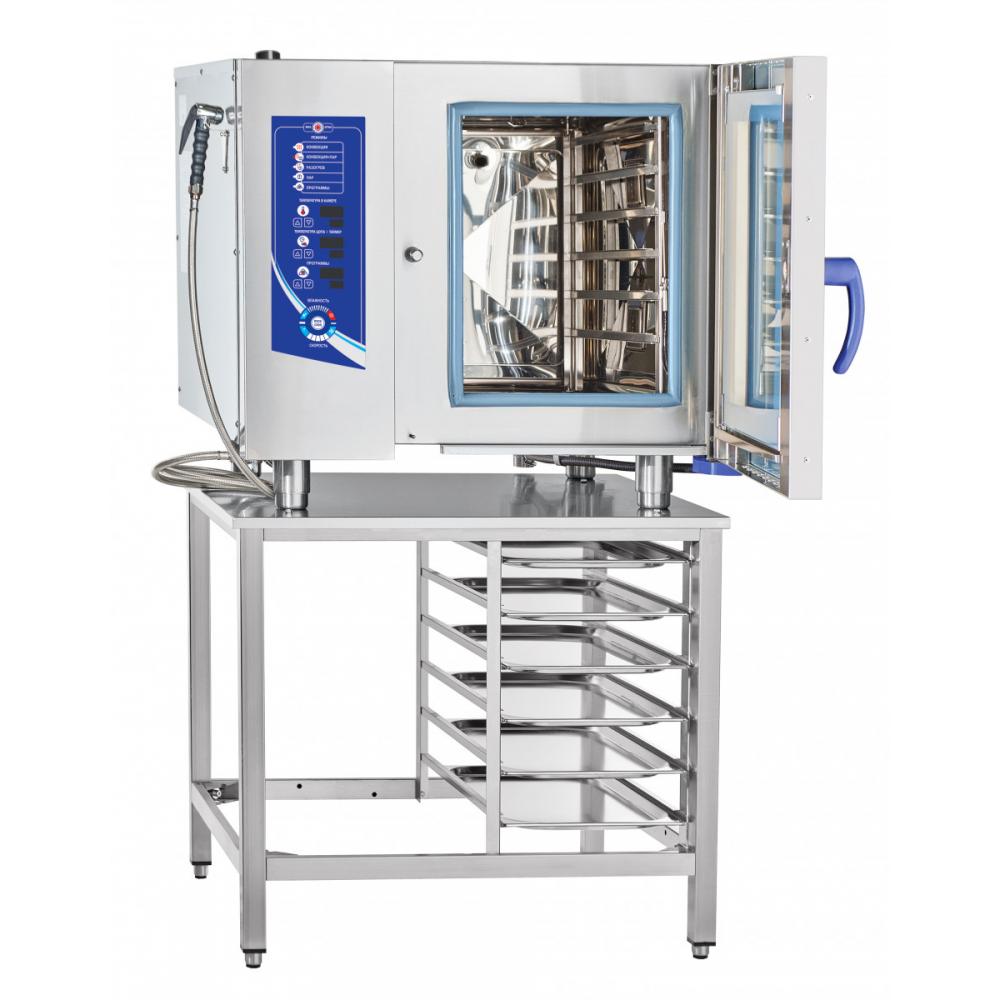 Пароконвектомат ABAT ПКА 6-1/1ПМ2 (лицо нерж.) бойлерный