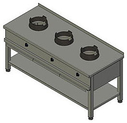 Плита газовая Вулкан KSW 03 8787 WOK