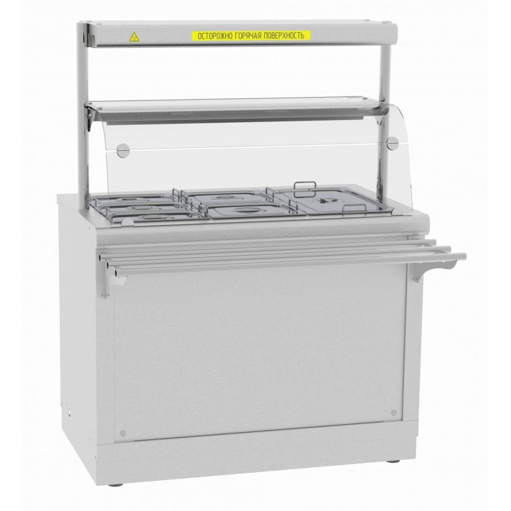 Прилавок-мармит ABAT ЭМК-70Х с подогреваемой полкой (HOT-LINE)