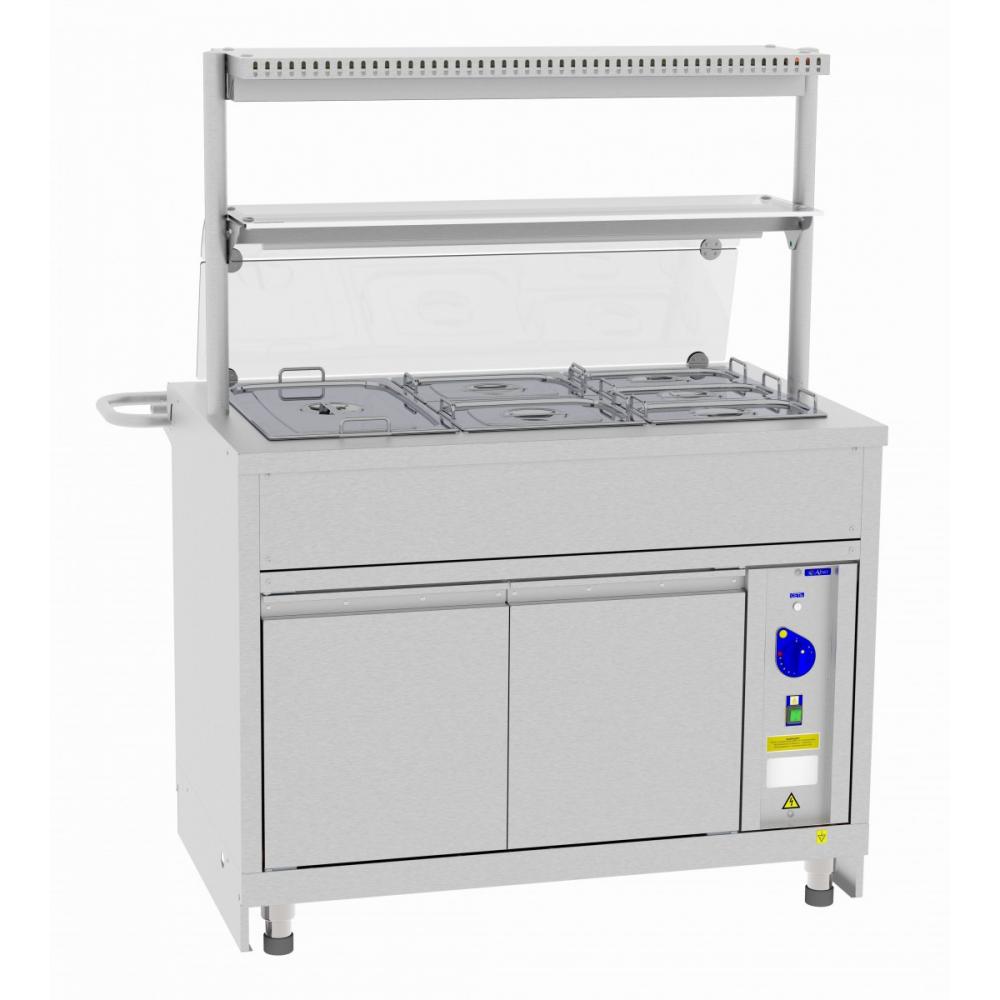 Прилавок-мармит ABAT ЭМК-70Х с подогреваемой полкой (HOT-LINE)