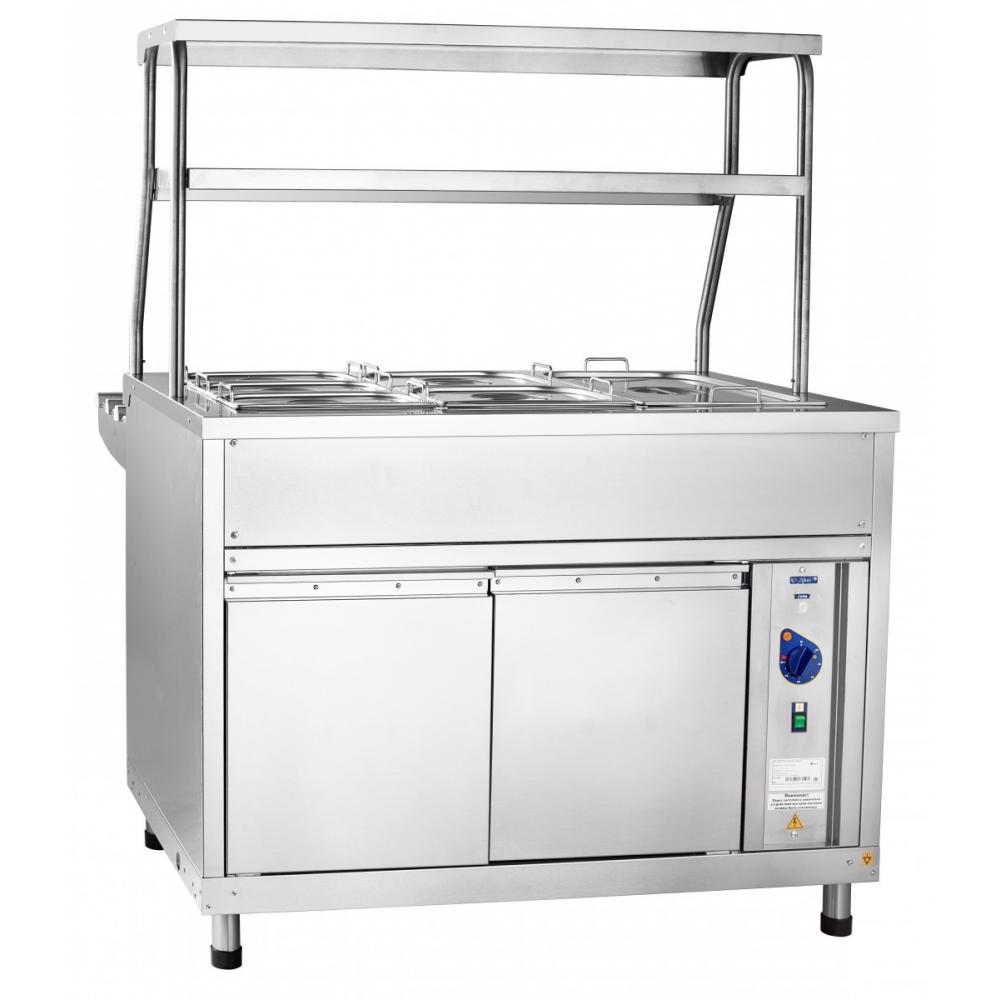 Прилавок-мармит ABAT ЭМК-70КМ с подогреваемой полкой (АСТА)