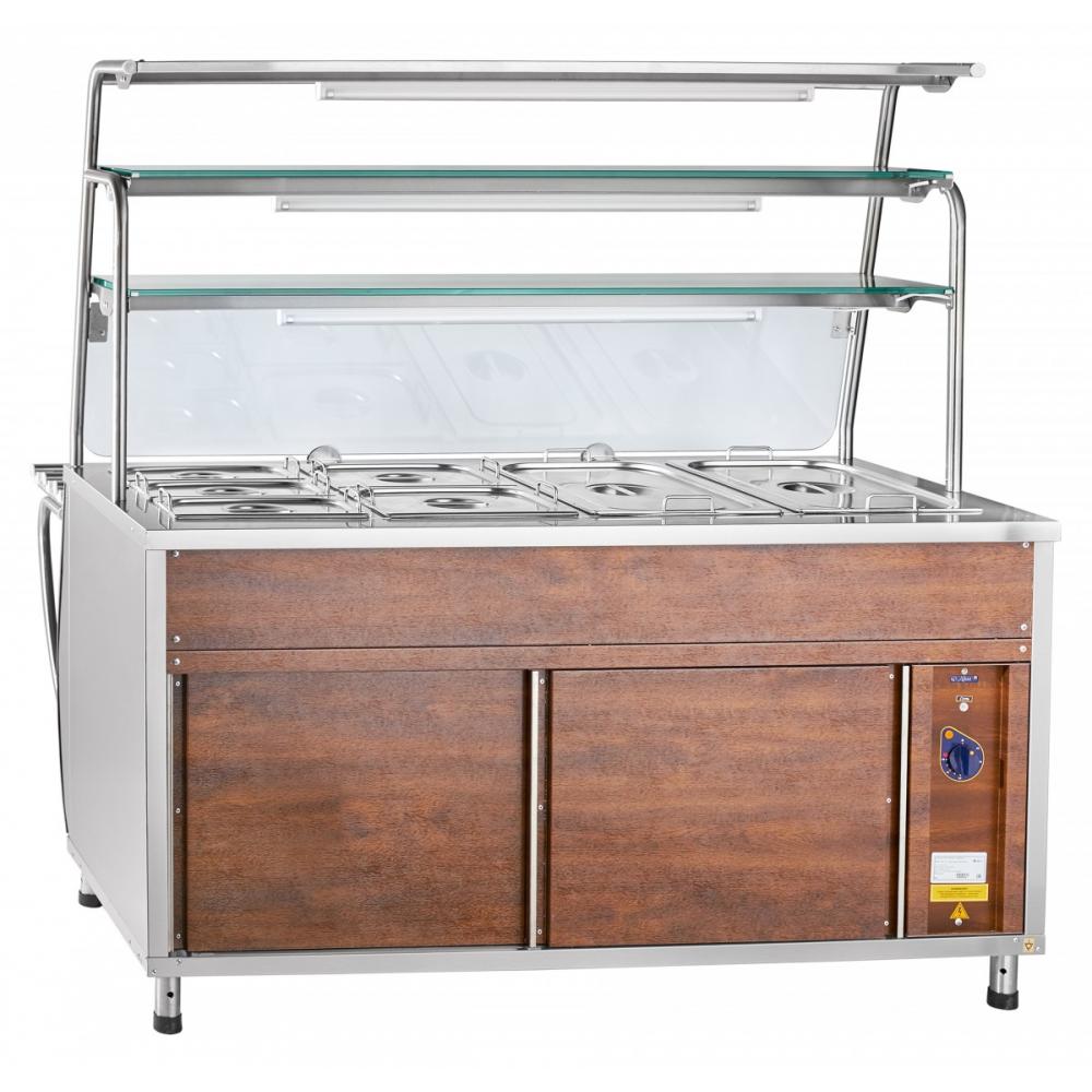 Прилавок-мармит ABAT ЭМК-70Т-01 под дерево (ПРЕМЬЕР)