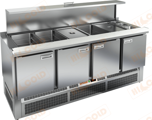 Стол для салатов (саладетта)  HICOLD  SLE3-1111GN полипропилен