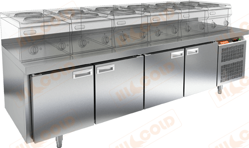 Стол морозильный под тепловое оборудование  HICOLD  GN 1111/BT LT