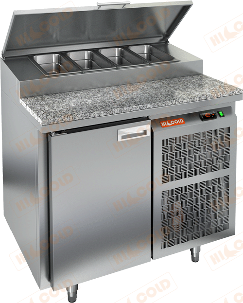 Стол охлаждаемый для пиццы  HICOLD  PZ1-1/GN камень