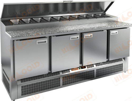 Стол охлаждаемый для пиццы  HICOLD  PZE1-1111/GN камень