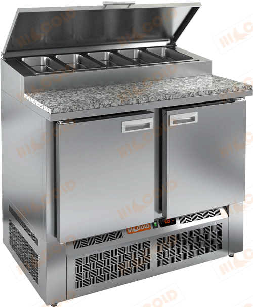 Стол охлаждаемый для пиццы  HICOLD  PZE1-11/GN камень