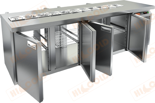 Стол охлаждаемый для салатов (саладетта)  HICOLD  SL2T-1111/GN