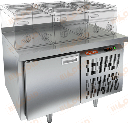 Стол охлаждаемый под тепловое оборудование  HICOLD  GN 1/TN LT