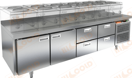 Стол охлаждаемый под тепловое оборудование  HICOLD  SN 1122/TN LT
