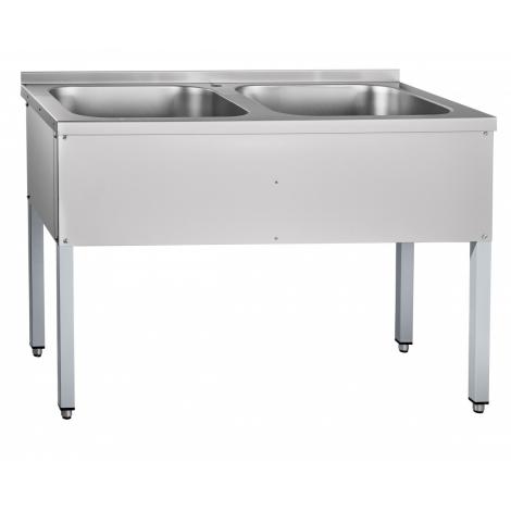 Ванна моечная двухсекционная ABAT ВМП-6-2-5РЧ (каркас крашеный) ― Официальный сайт Российских производителей промышленного оборудования