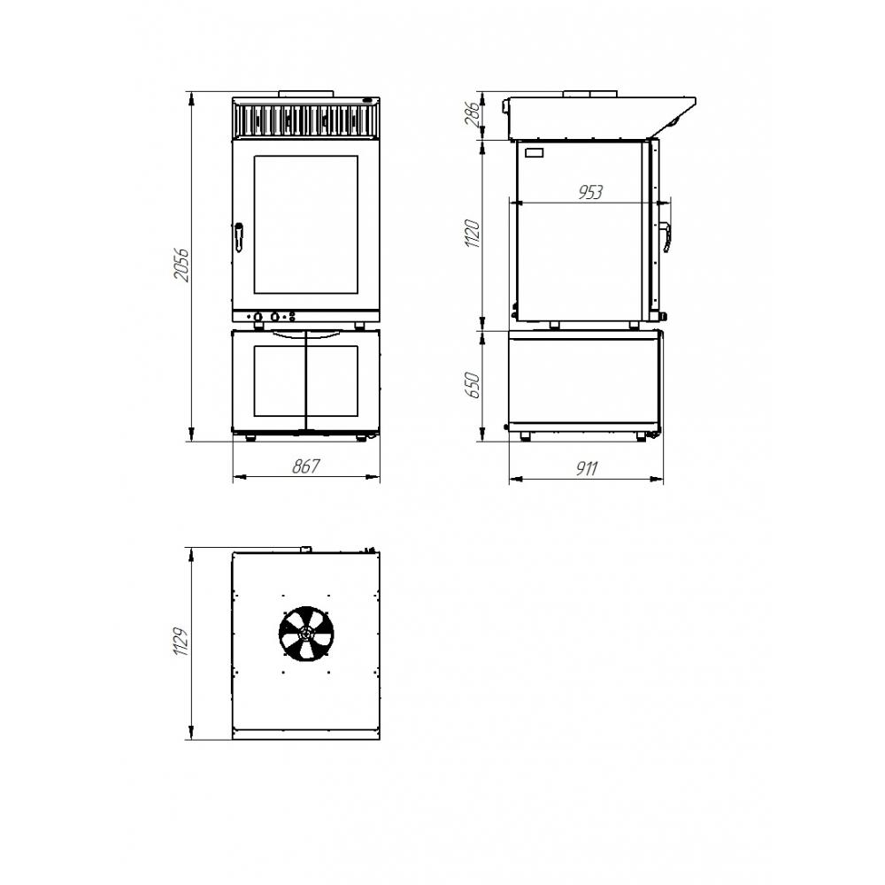 Зонт для конвекционной печи ABAT ЗВВ-10-6/4