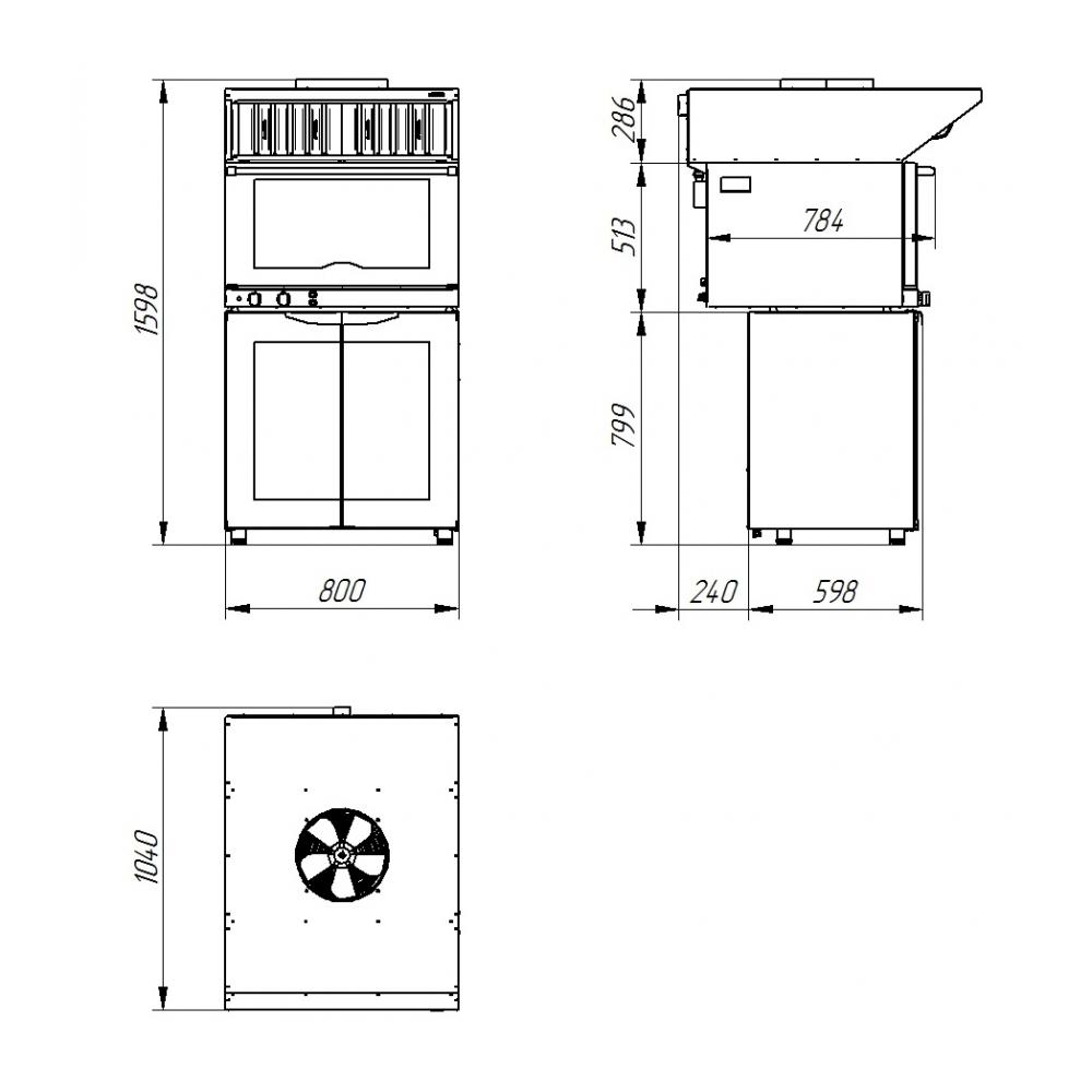 Зонт для конвекционной печи ABAT ЗВВ-4-6/4